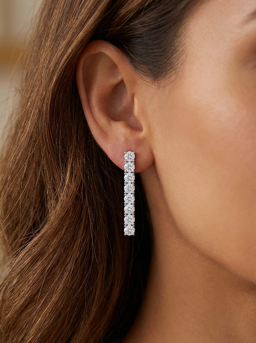 4MM | Cast Tennis Earrings