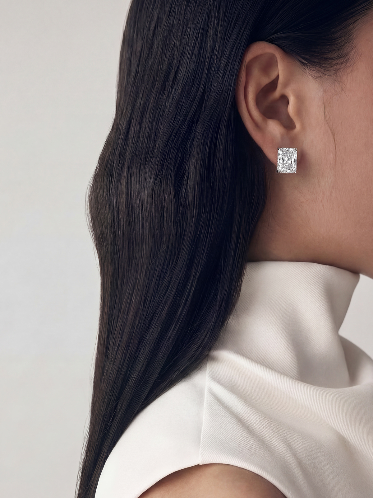 Radiant Cut Solitaire Earrings