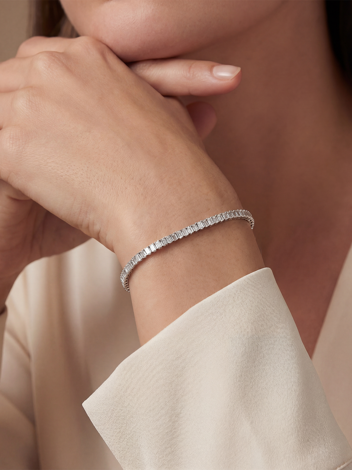 Baguette Cut Tennis Bracelet