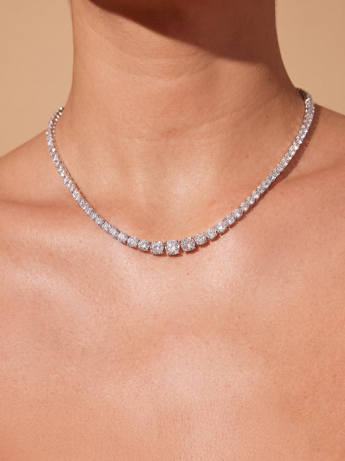 Filigree Cast Tennis Necklace