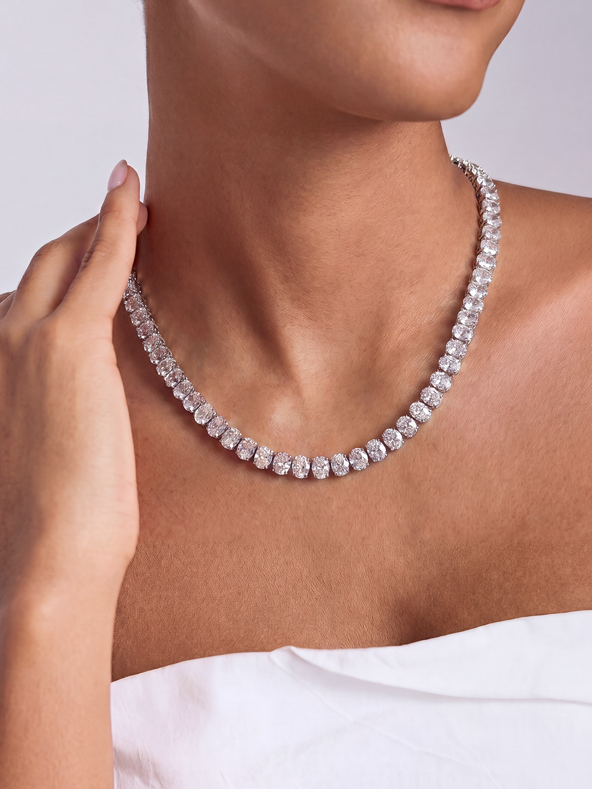 6MM | Sabit Form Oval Cut Tennis Necklace