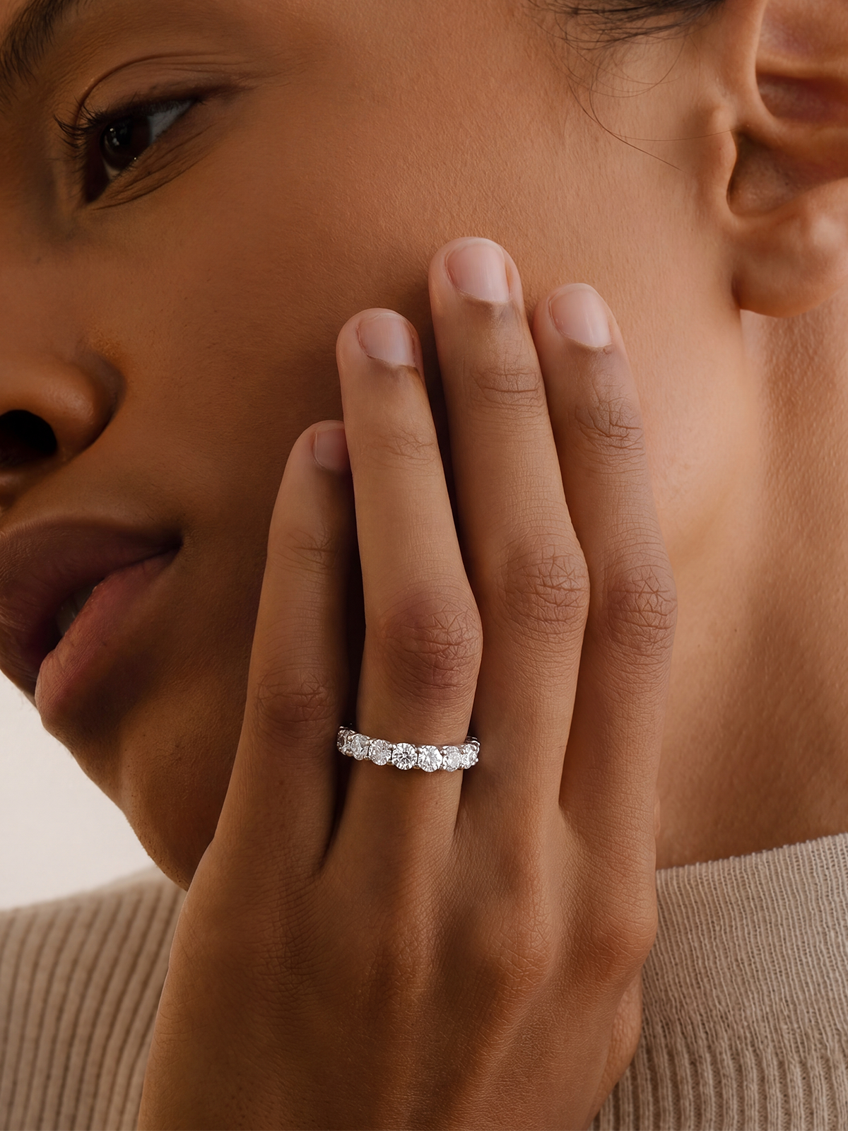 1.20CT Half Eternity Ring