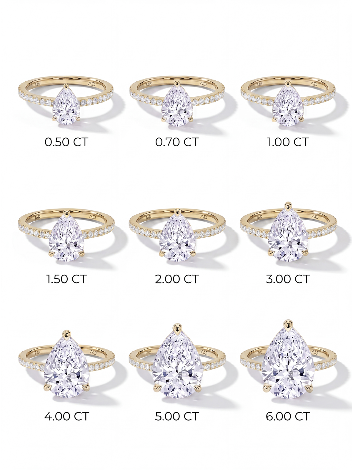 Pear Cut Style Stone-Set Solitaire Ring
