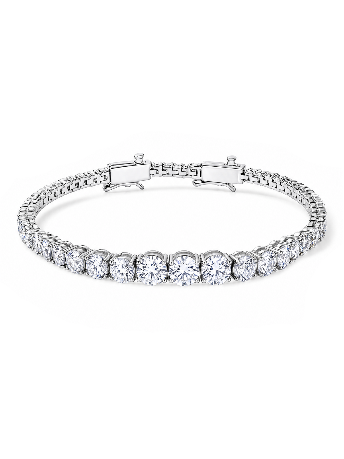 Graduated Cast Tennis Bracelet