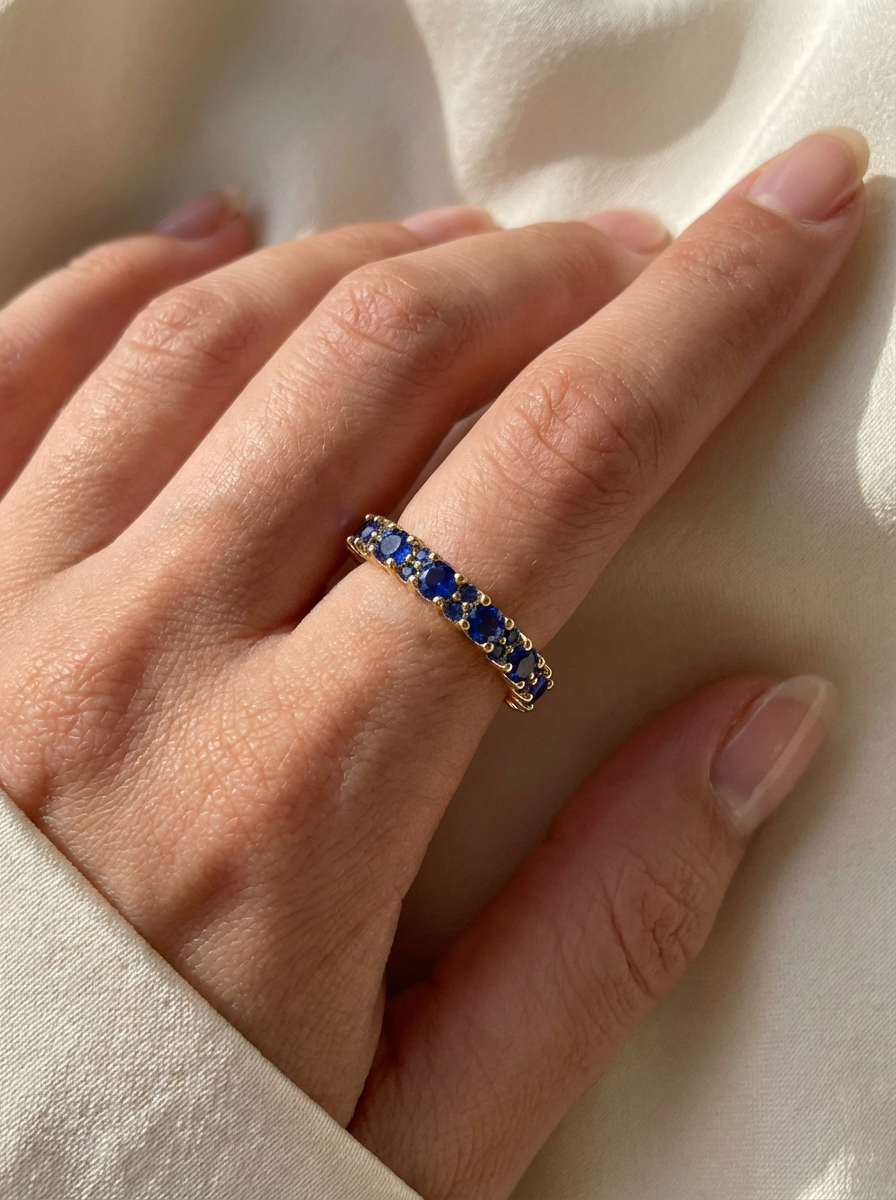 2.5MM | Dark Blue Full Eternity Ring