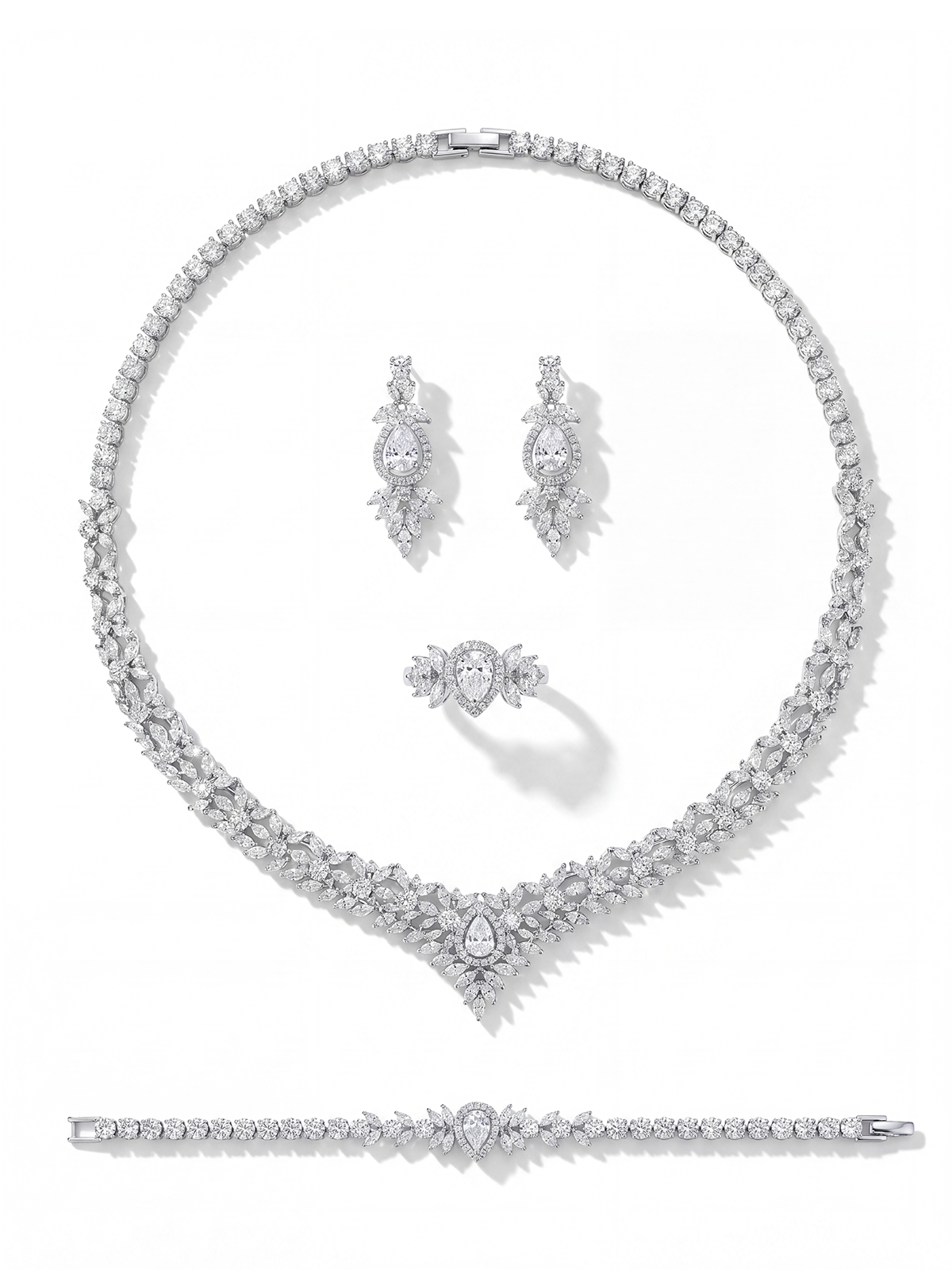 Vivienne Necklace Bracelet Earrings Ring Set