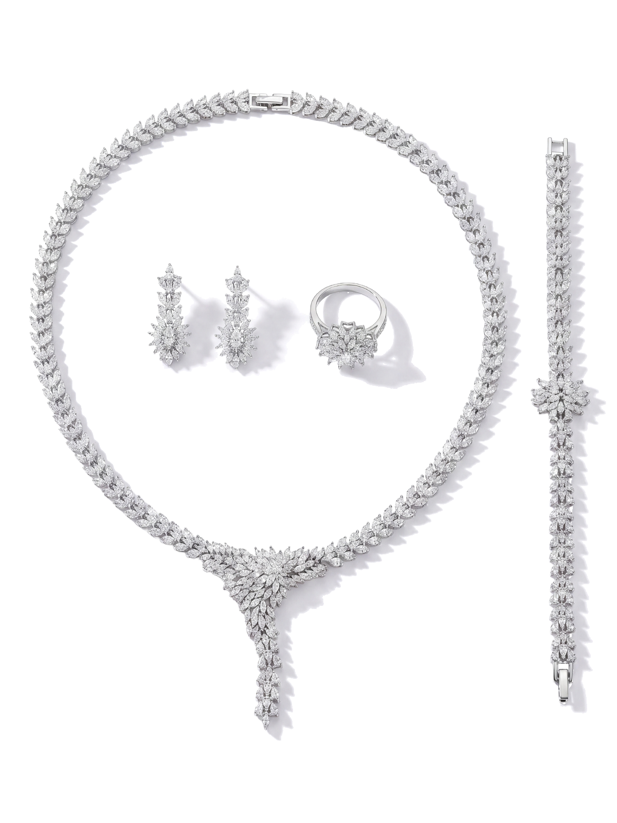 Clarisse Necklace Bracelet Earrings Ring Set