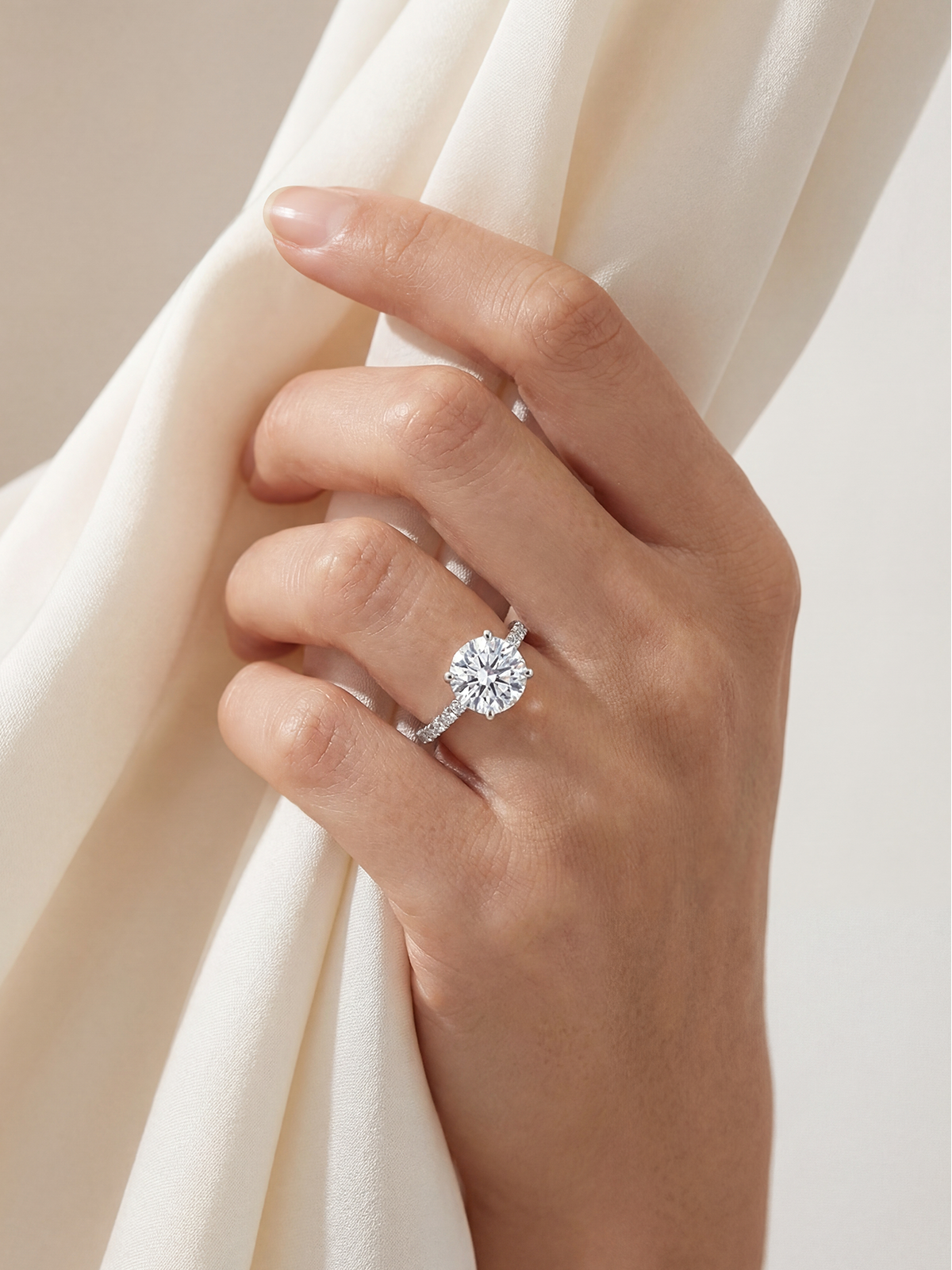 2.0CT | 4 Prong Setting Stone-Set Solitaire Ring