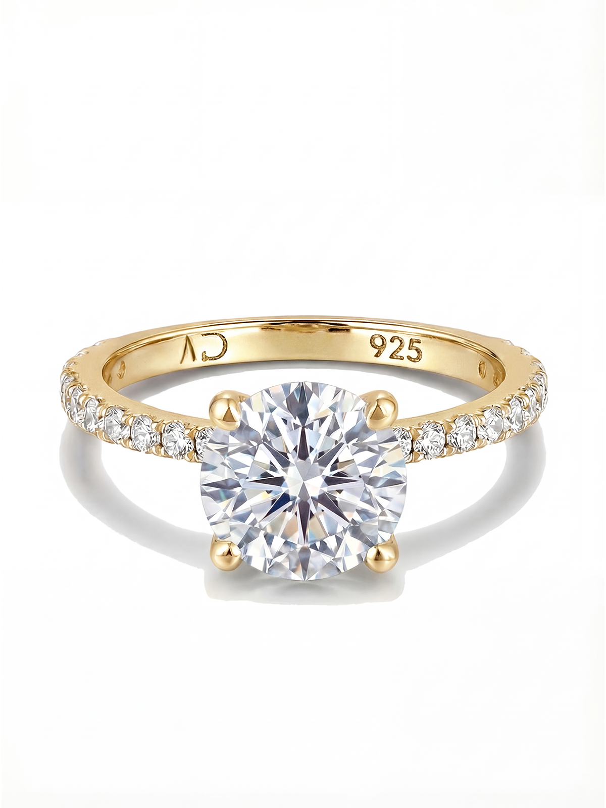 2.0CT | 4 Prong Setting Stone-Set Solitaire Ring