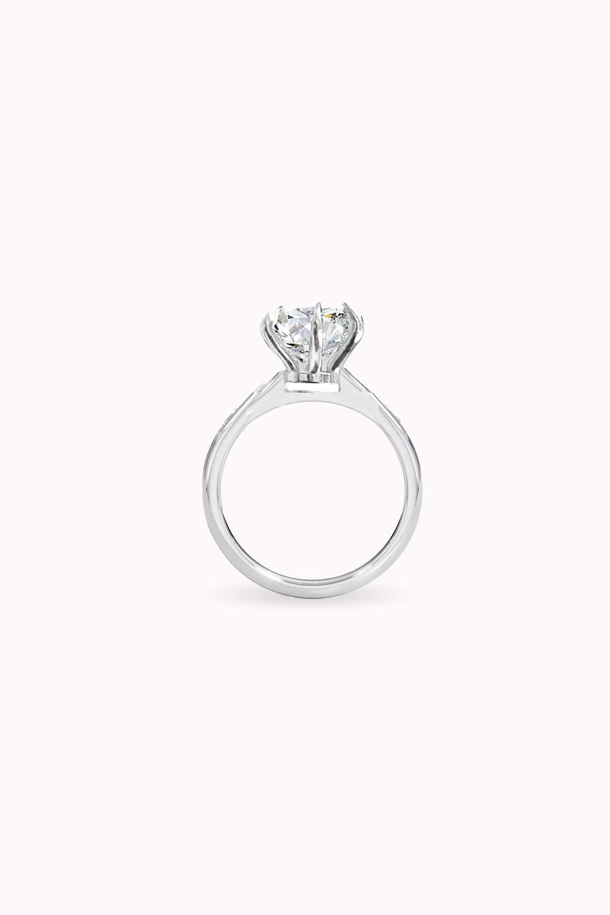 9MM 2.75CT Hexagon Solitaire Ring