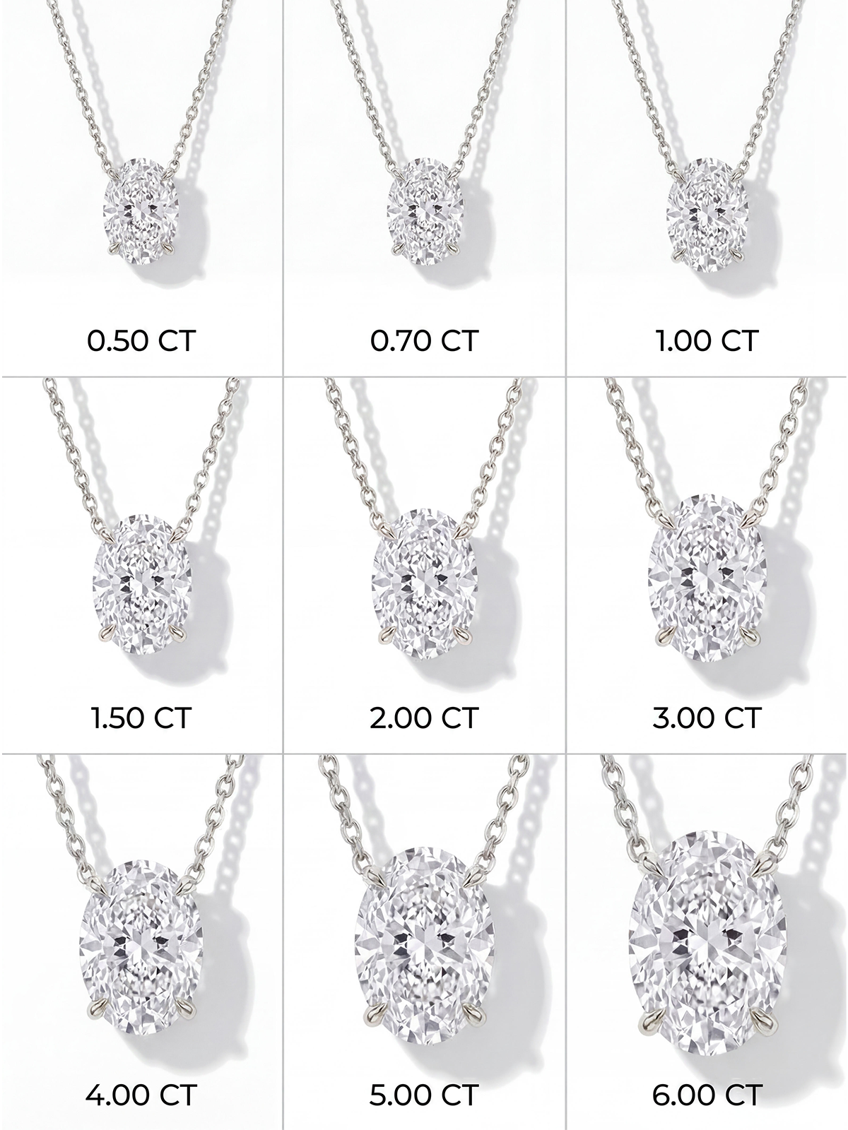Oval Cut Solitaire Necklace
