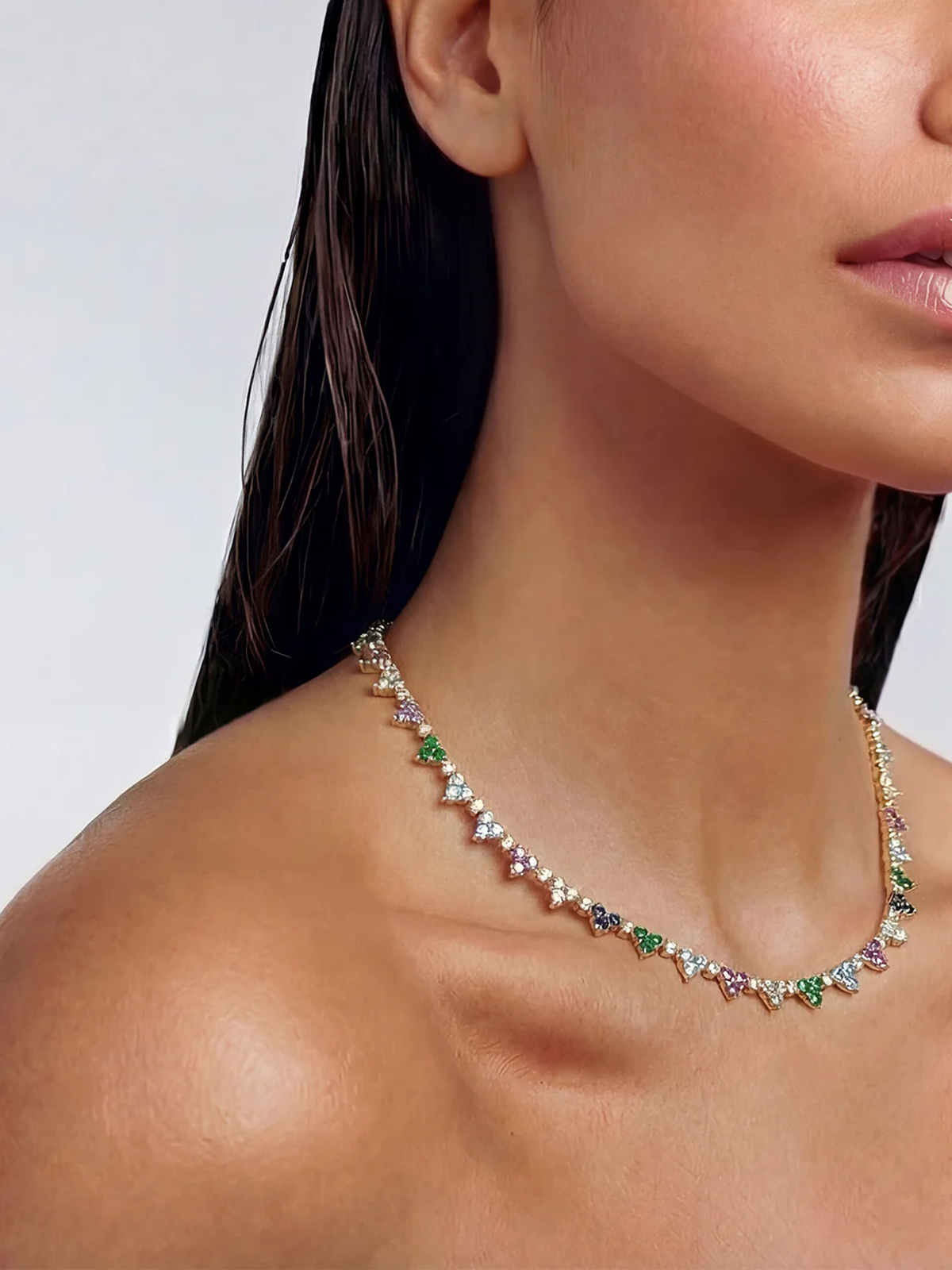Aeon Rainbow Tennis Necklace