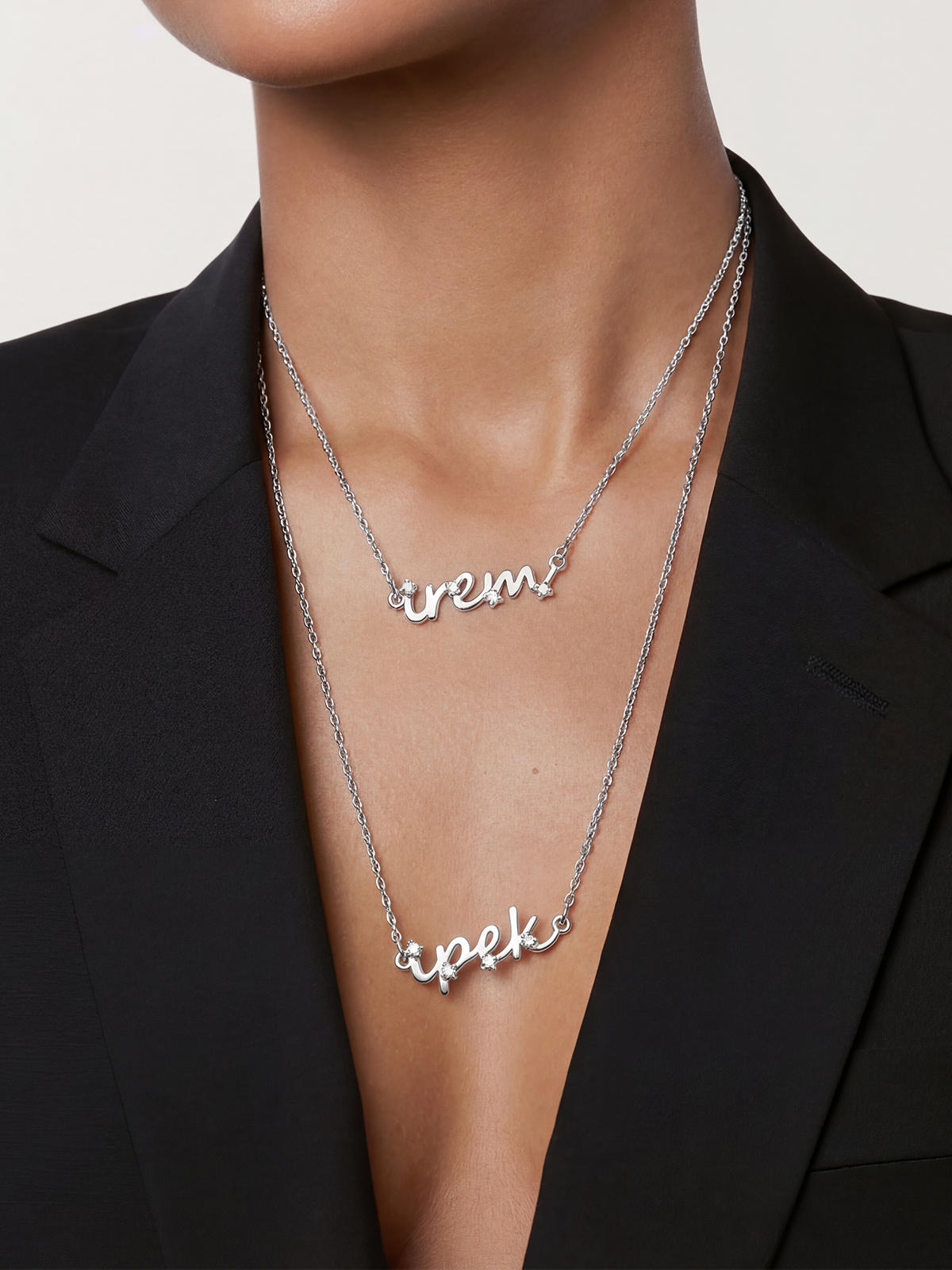 Nova Stone-Set Name Necklace