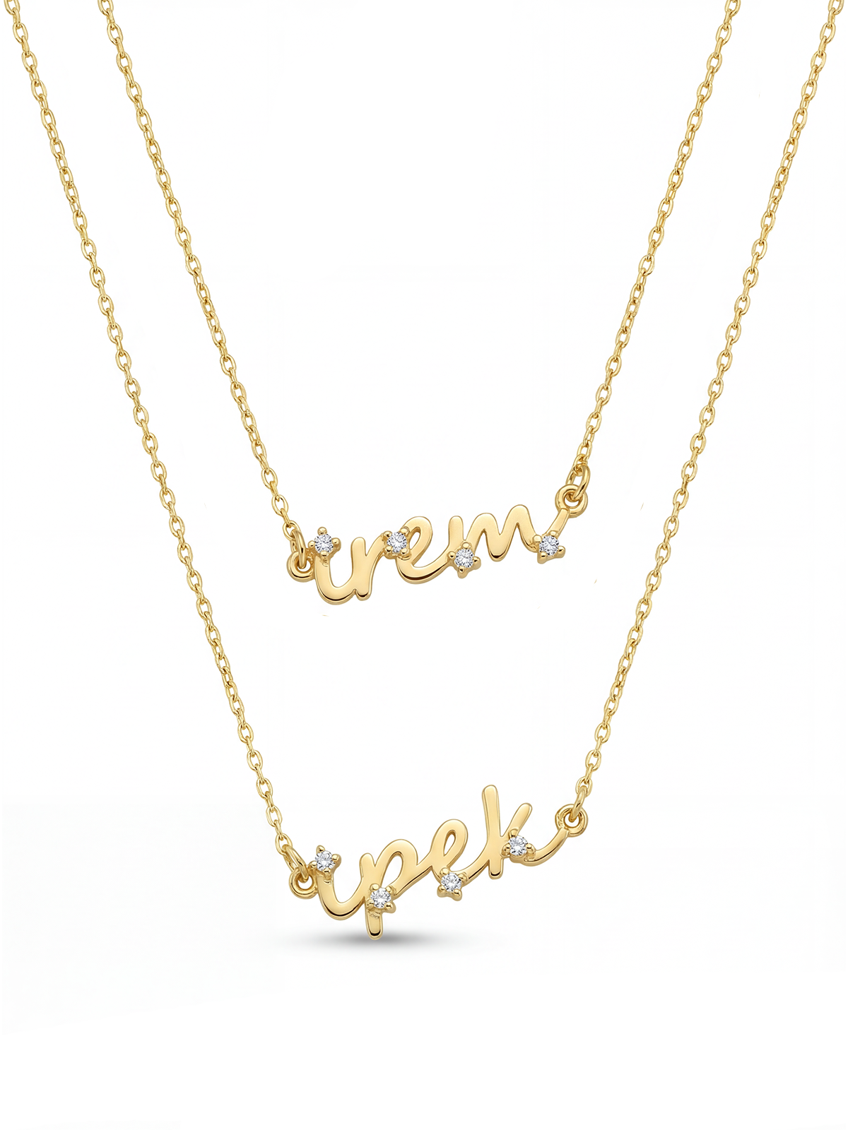 Nova Stone-Set Name Necklace
