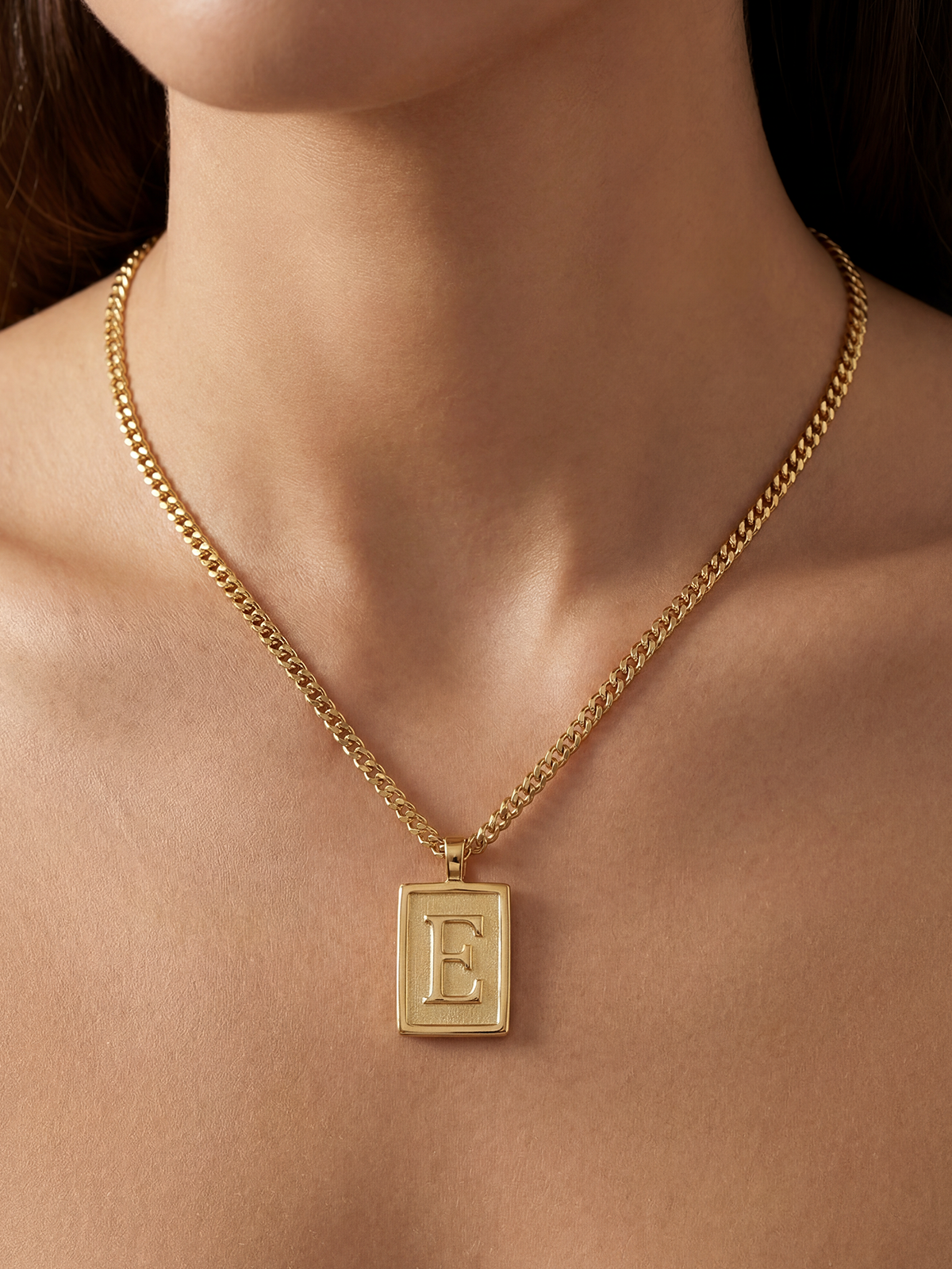 Plate Letter Necklace