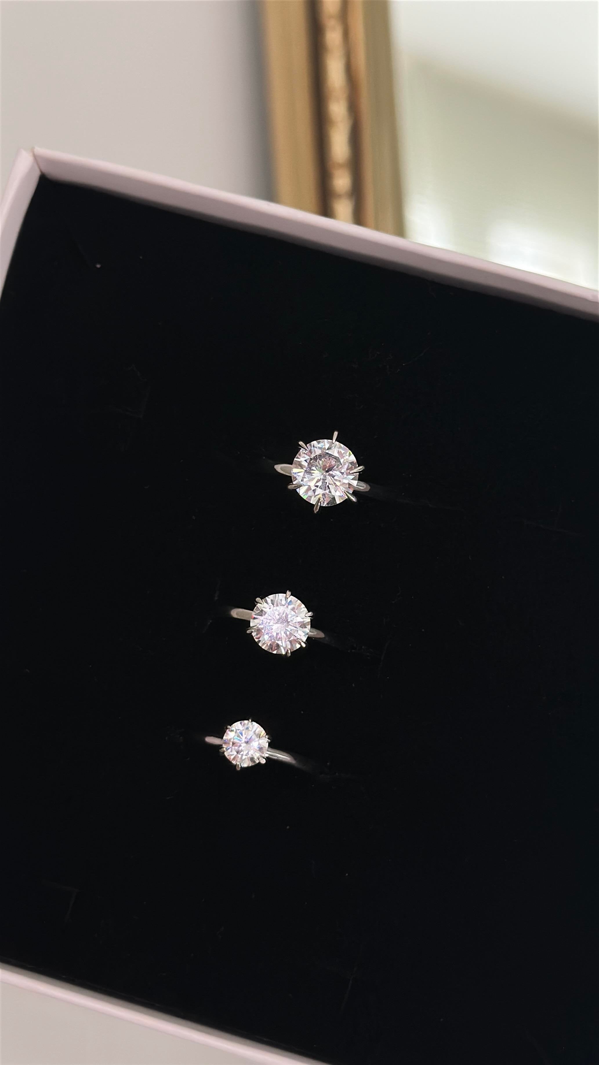 8MM 2.00CT Hexagon Solitaire Ring