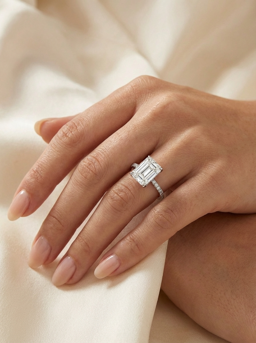 3.7CT | Emerald Cut Eternity Ring