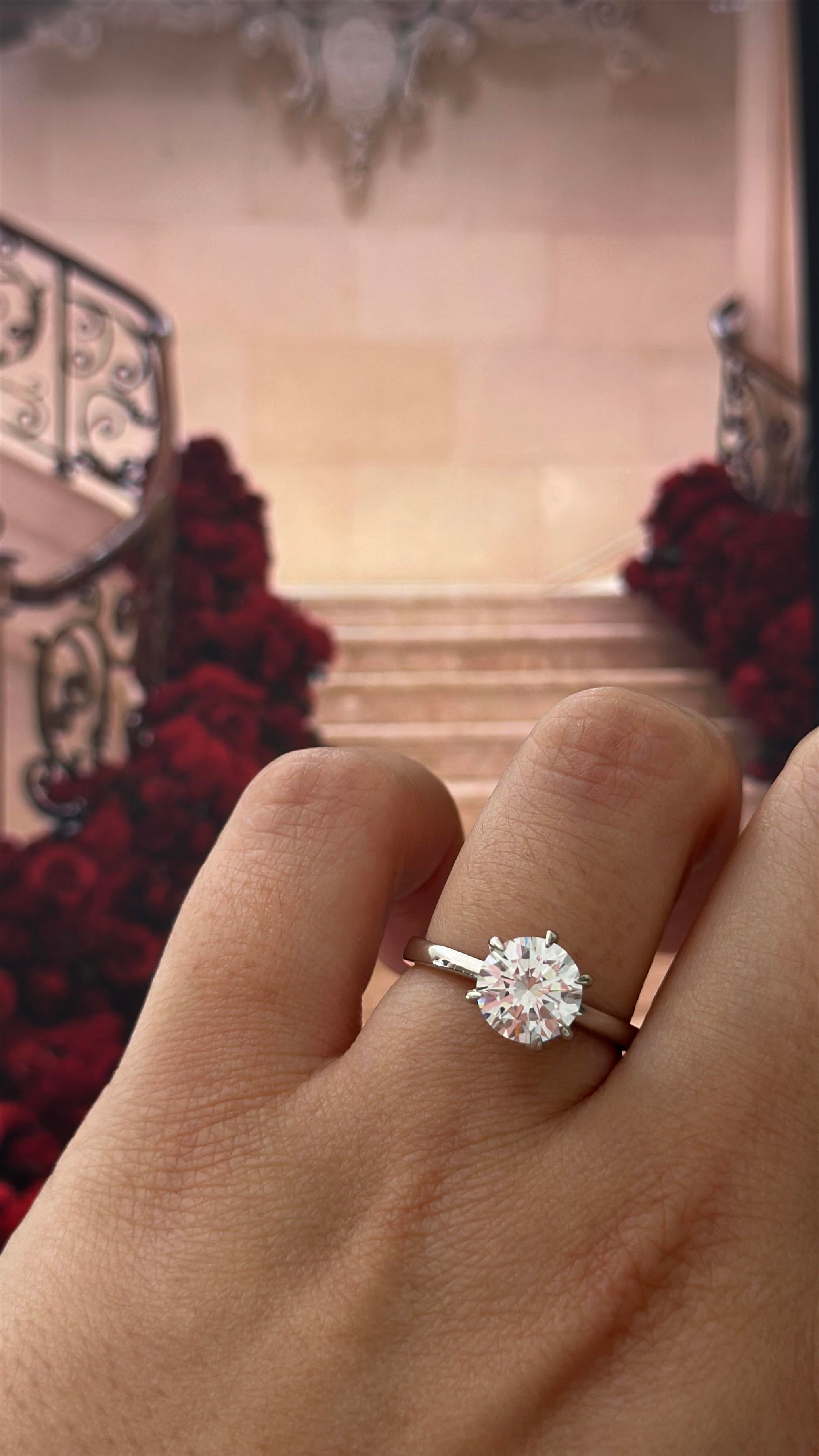 8MM 2.00CT Hexagon Solitaire Ring