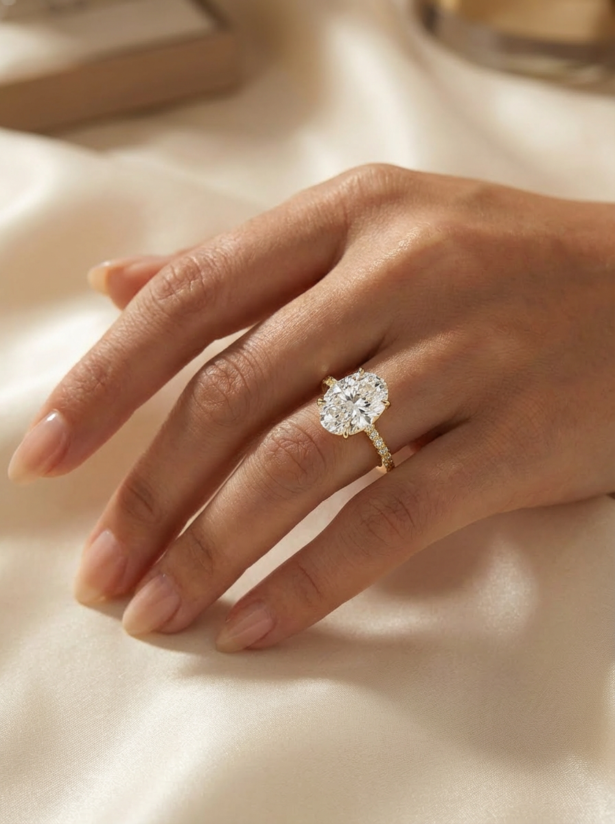 3.2CT | Oval Cut Eternity Yüzük