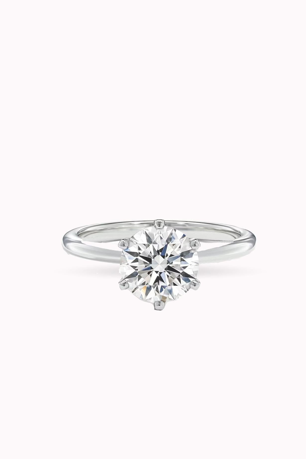 9MM 2.75CT Hexagon Solitaire Ring