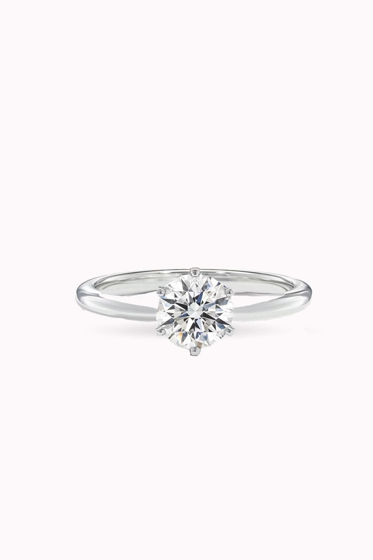 8MM 2.00CT Hexagon Solitaire Ring