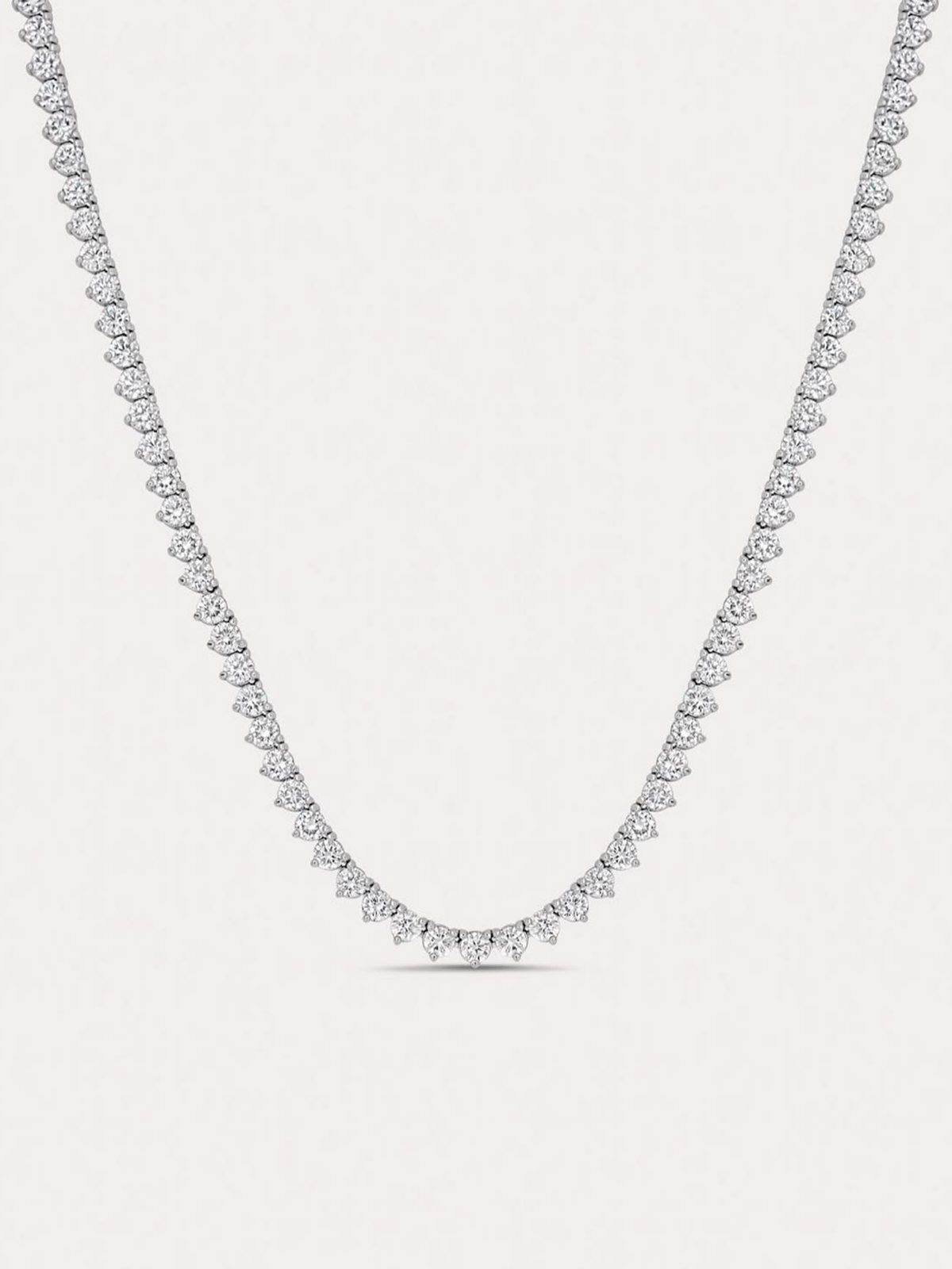 3MM | Cast 3-Prong Tennis Necklace