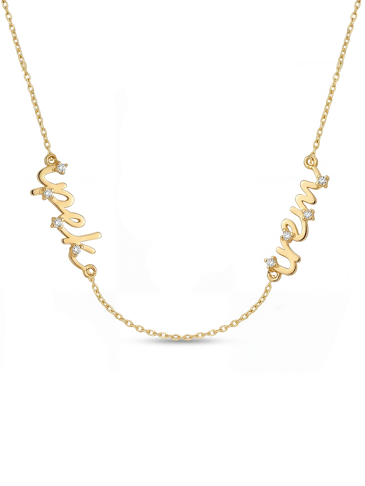 Valea Stone-Set Name Necklace