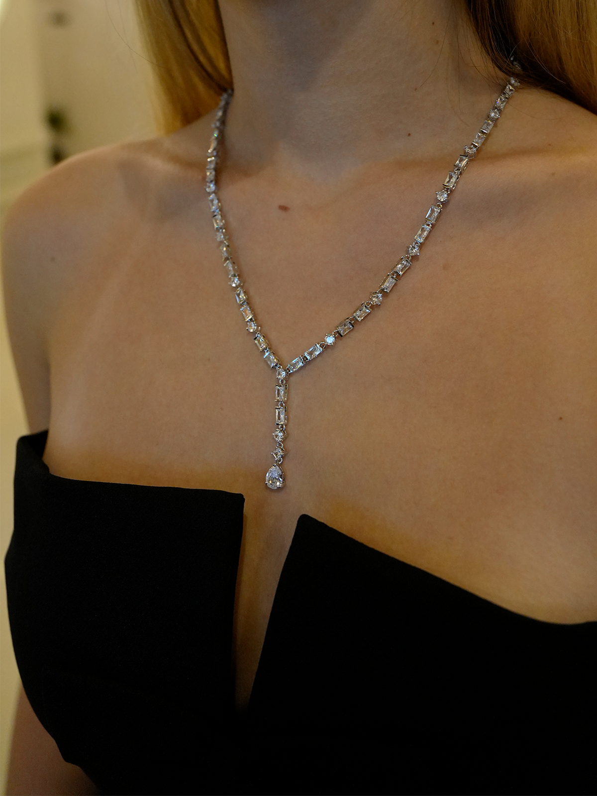 Eva Baguette Tennis Necklace