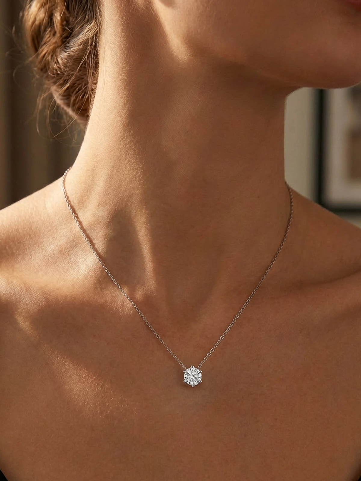 Solitaire Single Stone Necklace