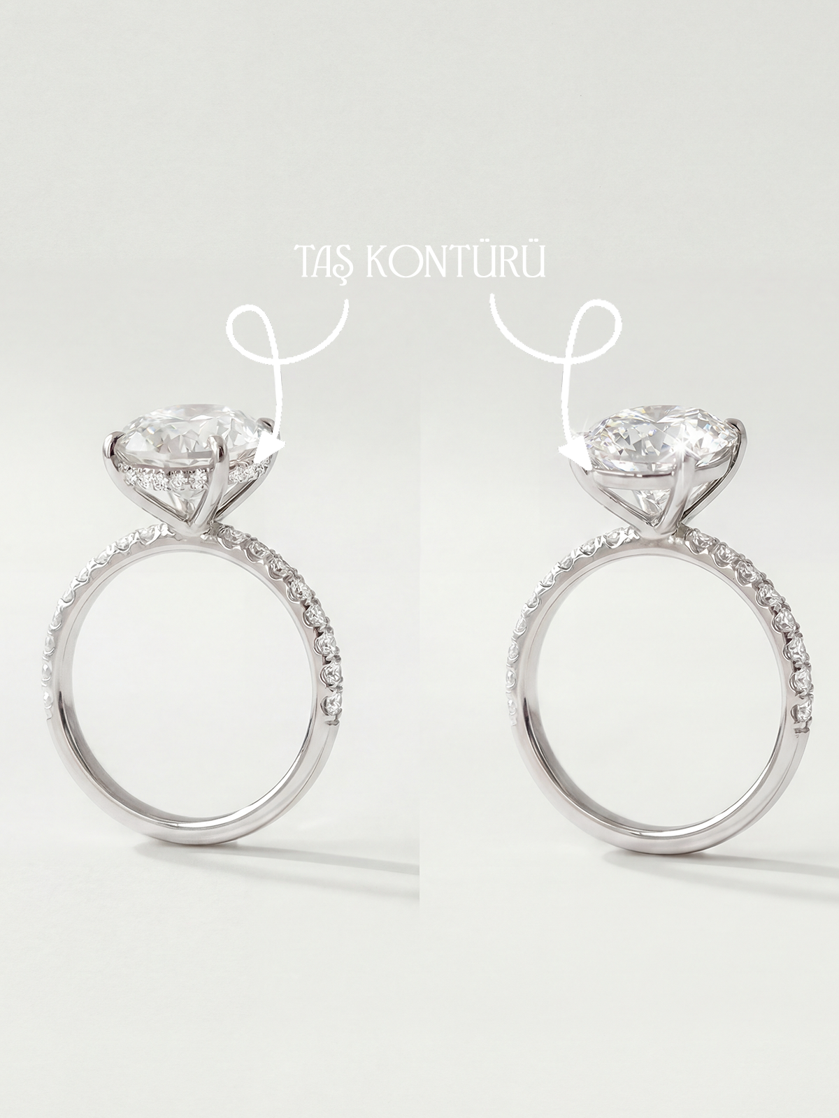 1.2CT | Oval Kesim Kolu Taşlı Yüzük