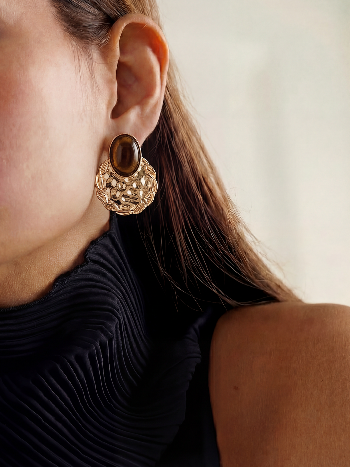 Torino Kahverengi Küpe