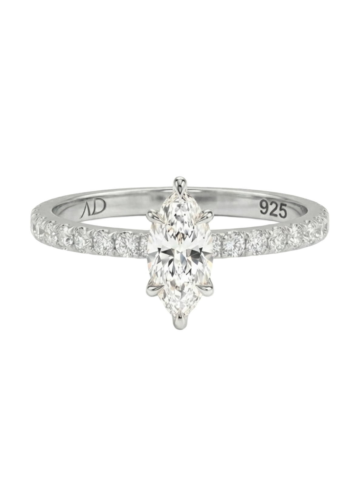 0.81CT | Markiz Kesim Kolu Taşlı Yüzük