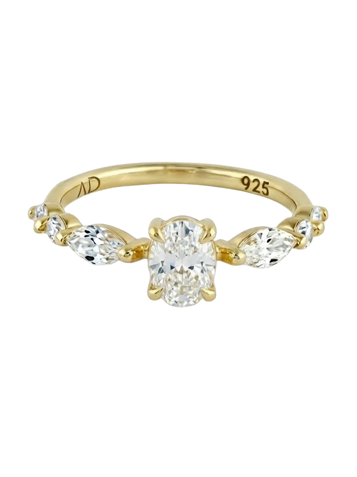 Güzel renk seçenekleri; Gold, Silver, Rose Gold ile zarafet sunan 1.2CT Oval Cut Flora Eternity.