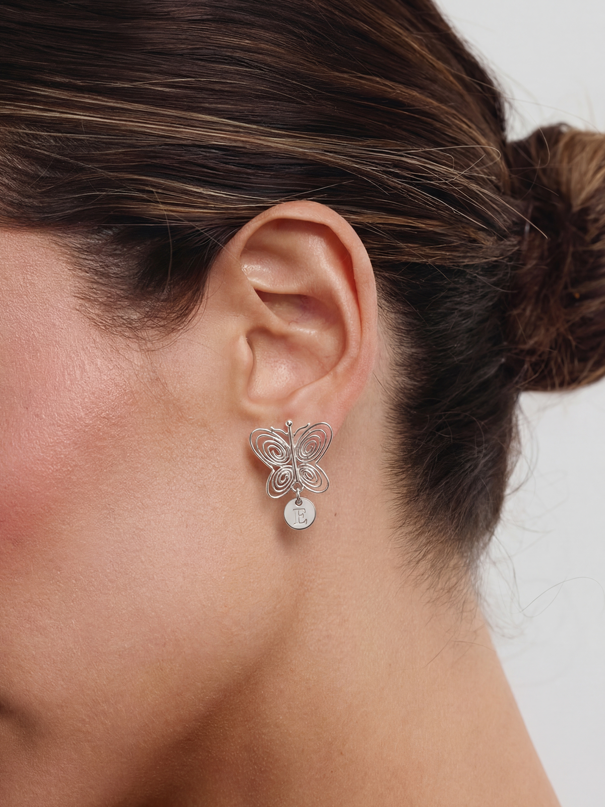 Harfli Kelebek Küpe