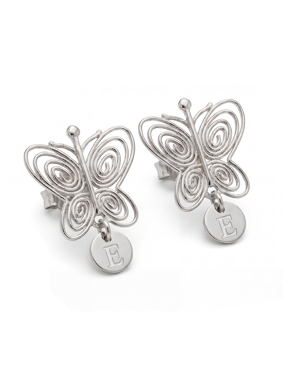 Letter Butterfly Earrings