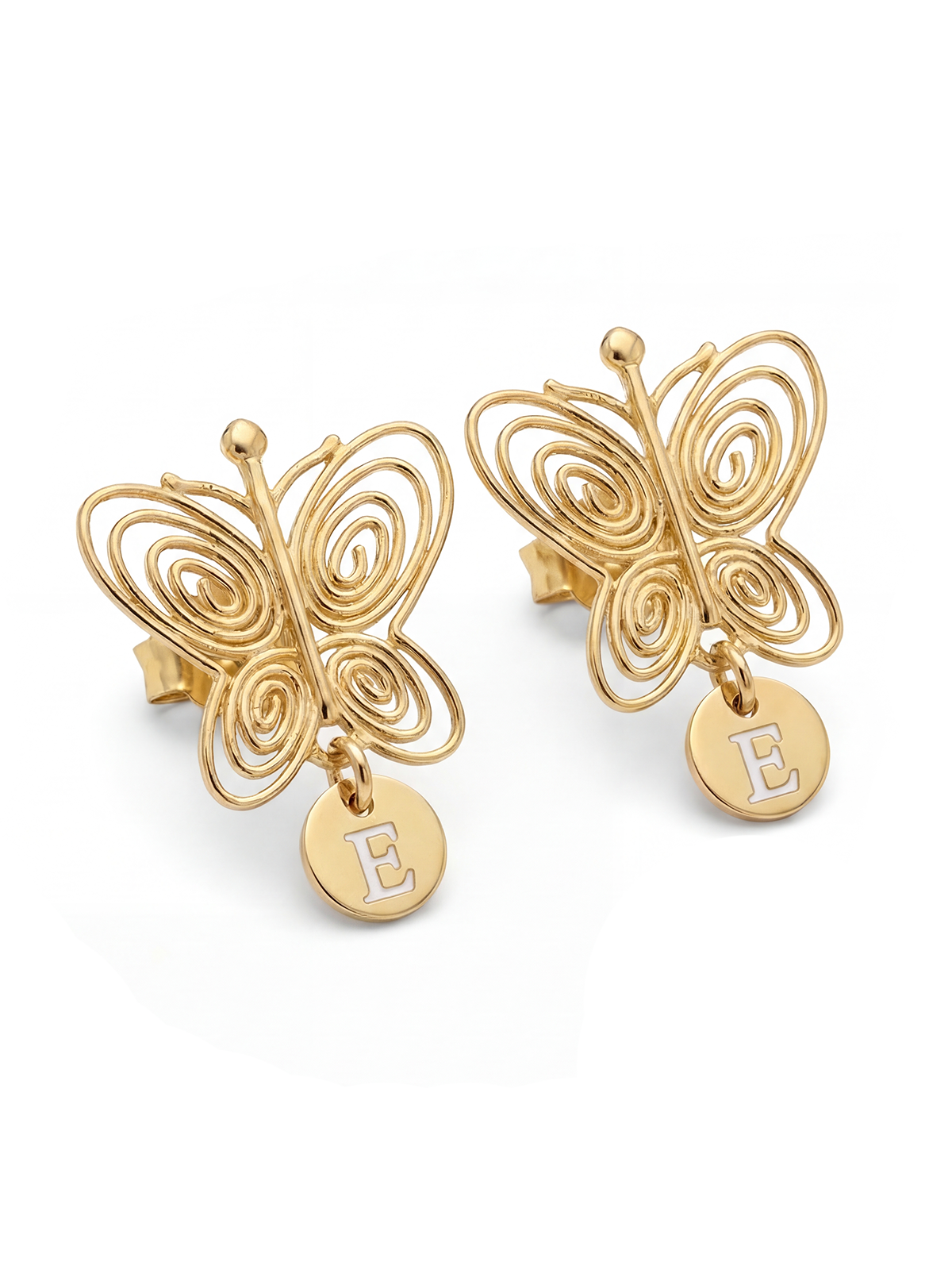 Letter Butterfly Earrings
