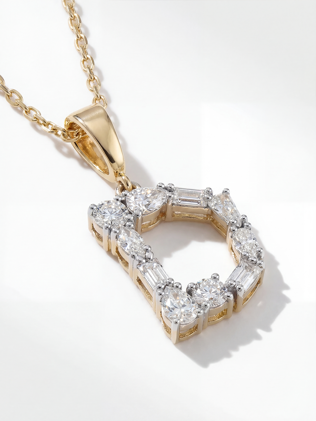 Stone-Set Letter Necklace