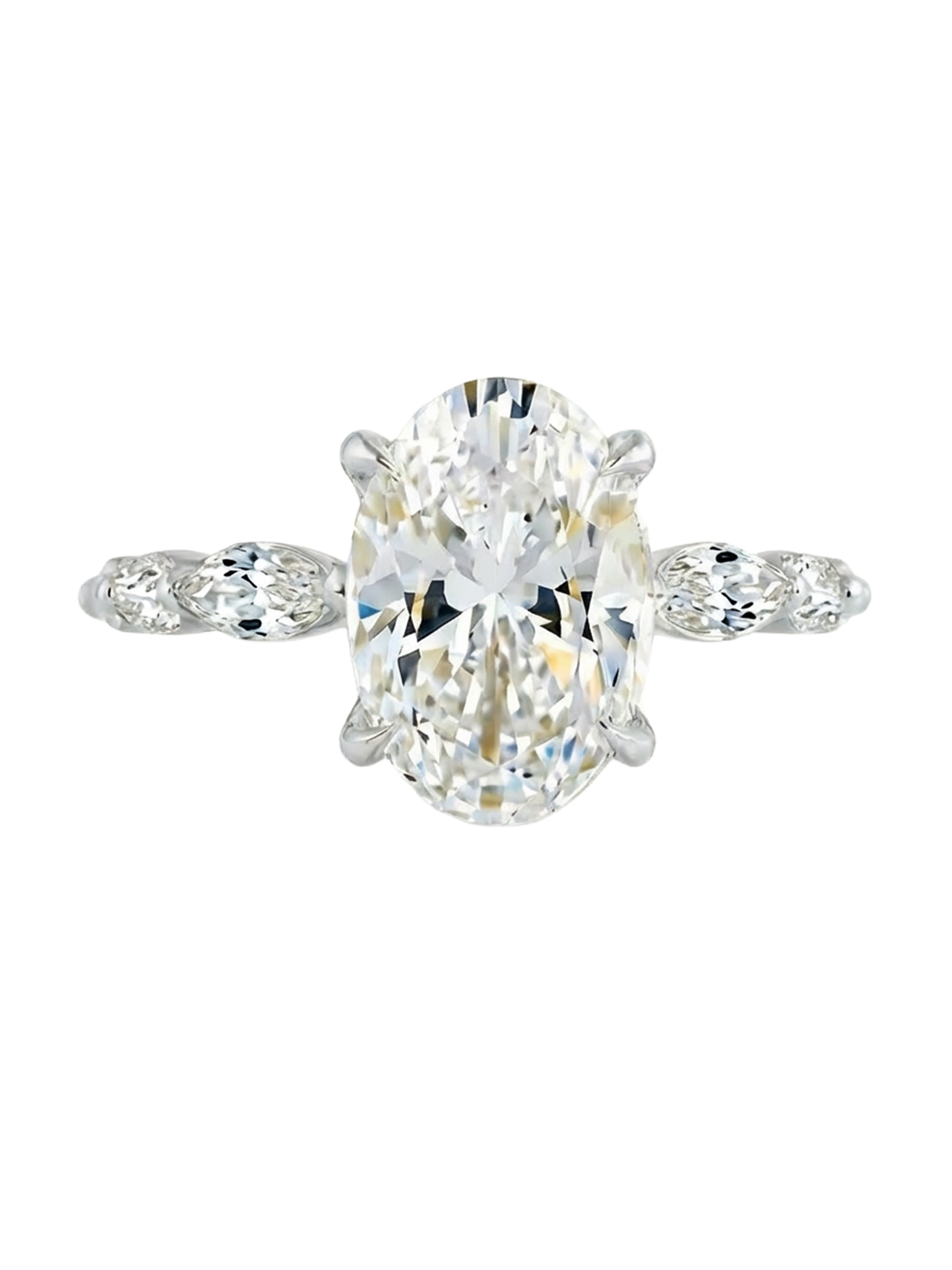 2.3CT | Oval Cut Flora Eternity Ring