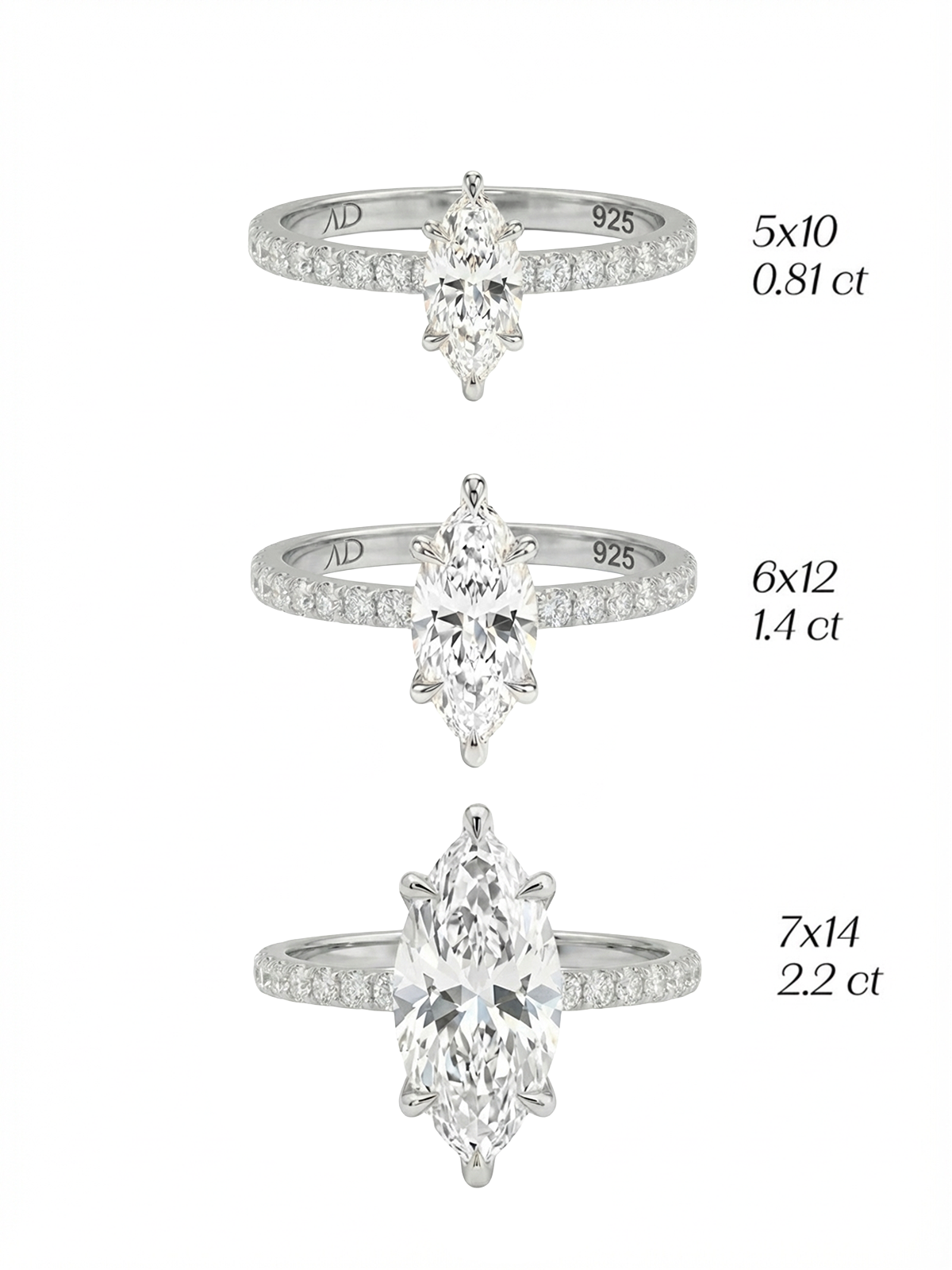 1.4CT | Marquise Cut Style Stone-Set Ring