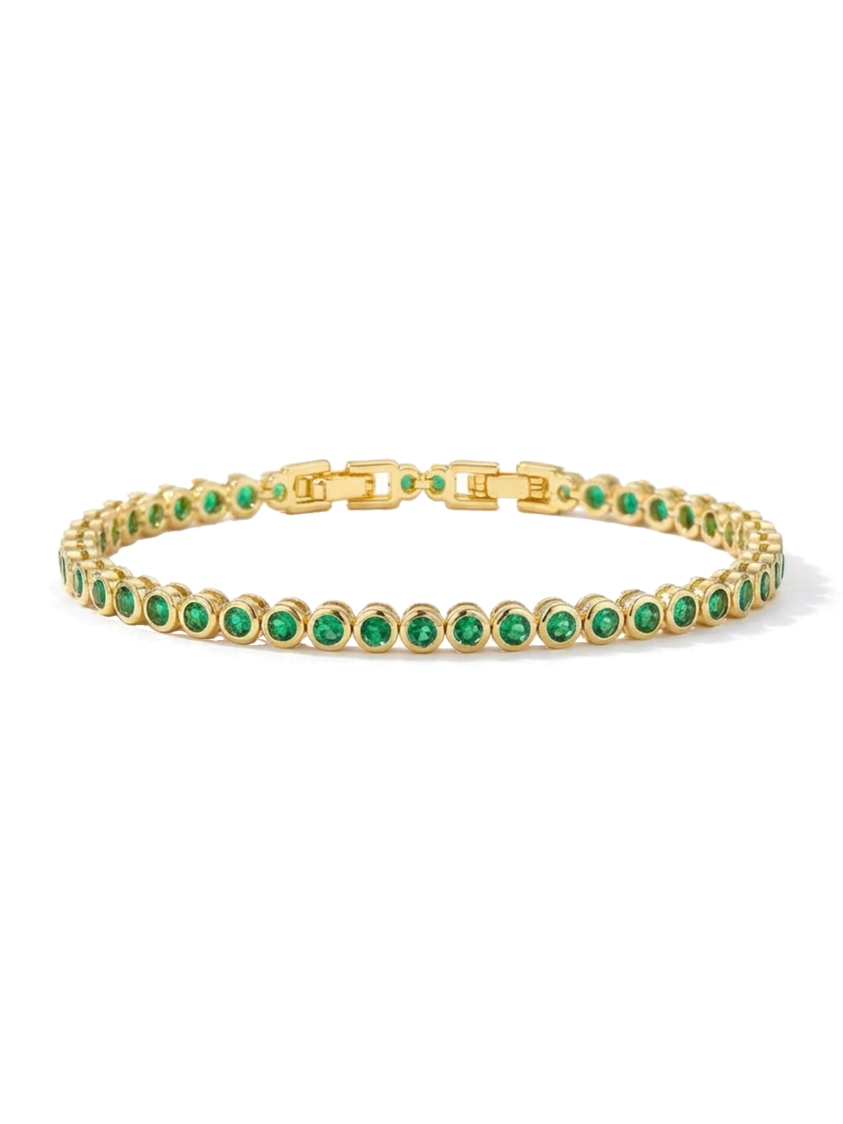 Green Stone Tennis Bracelet
