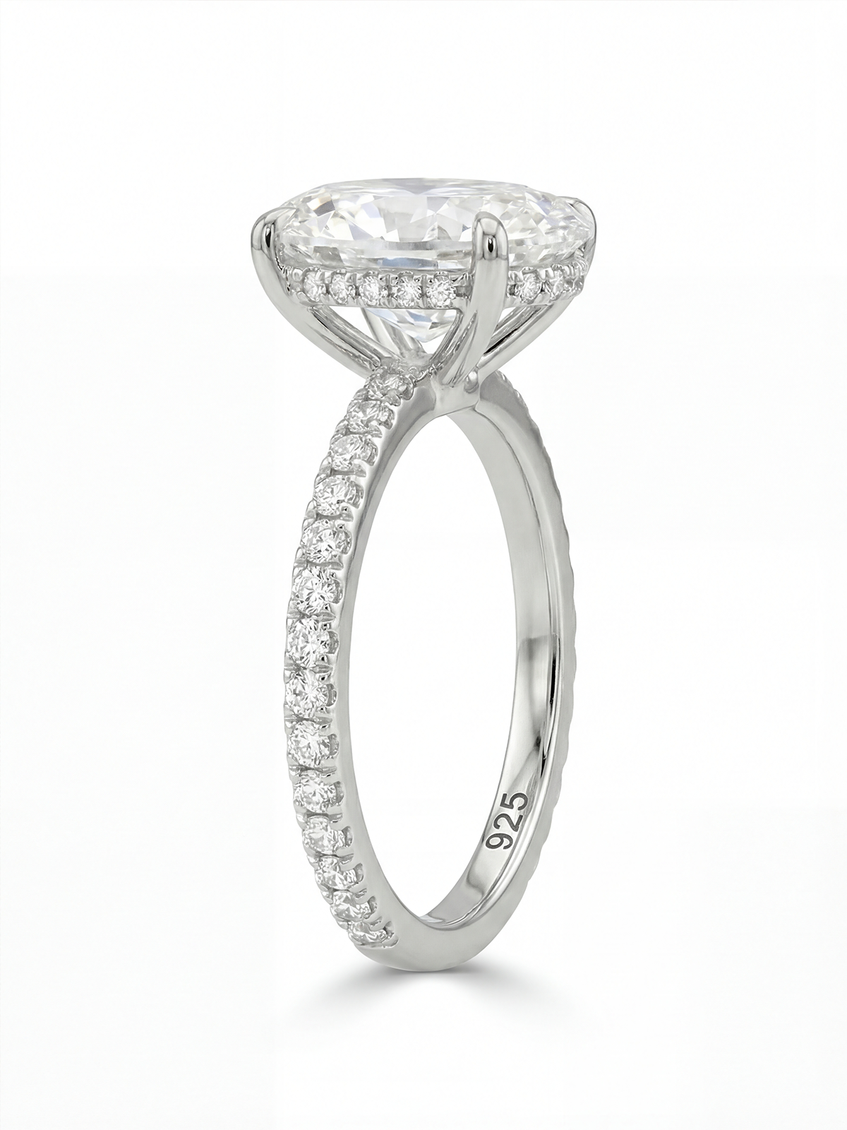 2.3CT | Oval Cut Style Stone-Set Ring