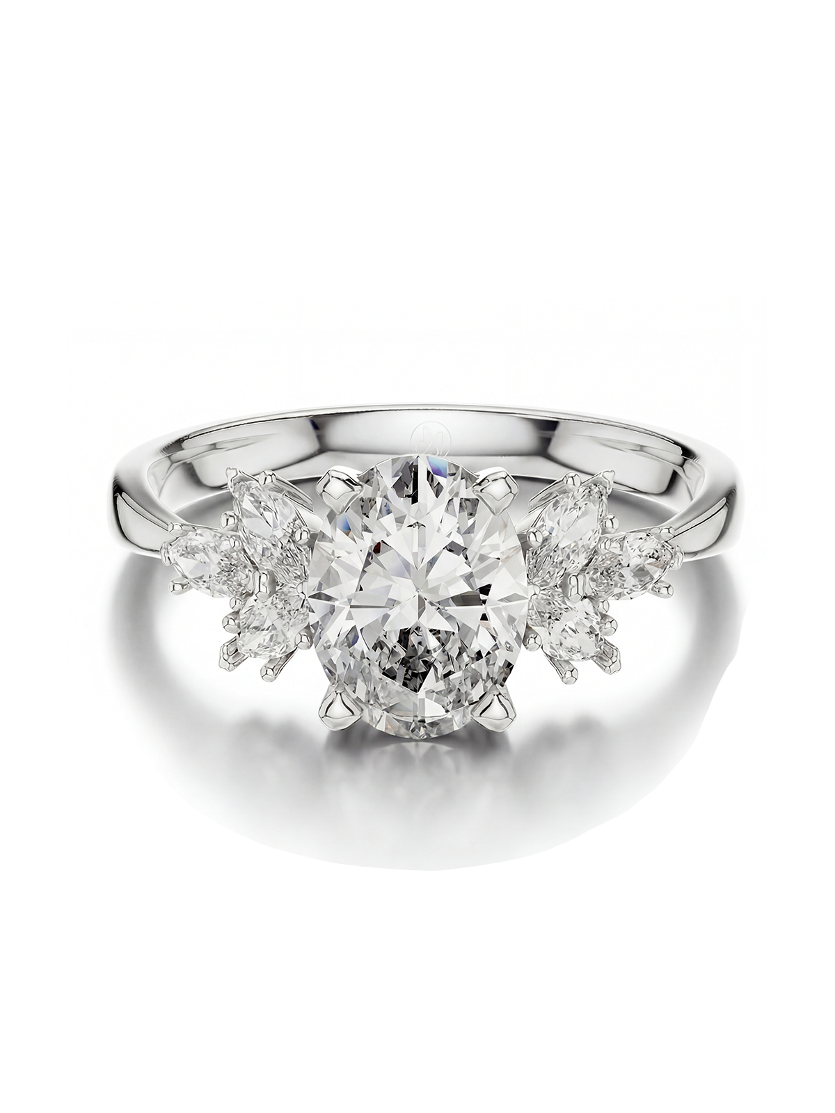 2.3CT | Oval Cut Floral Ring