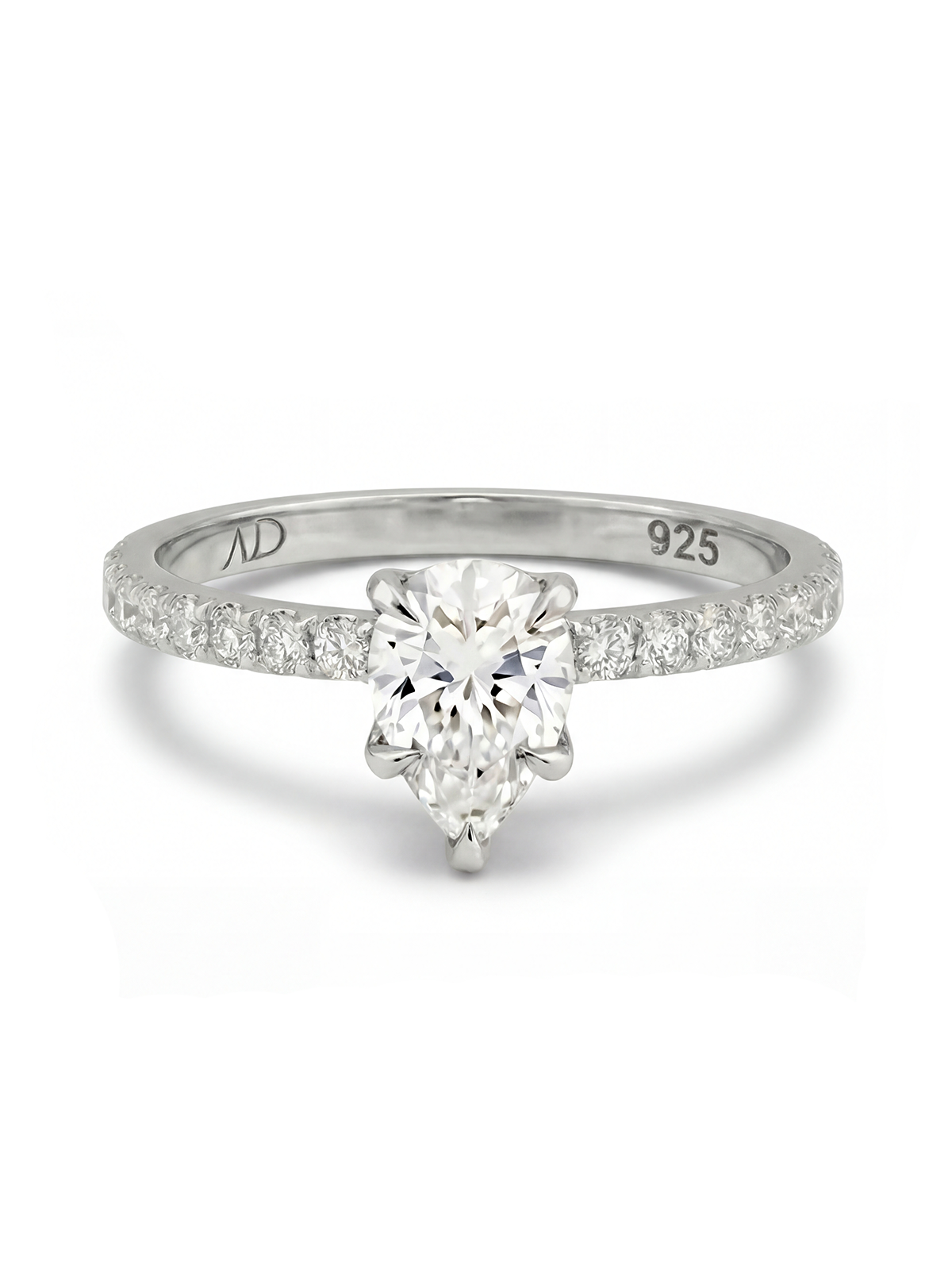 1.0CT | Pear Cut Eternity Ring