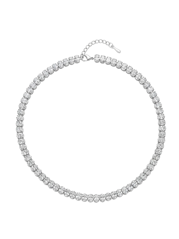 5MM | Choker Oval Cut Tennis Necklace