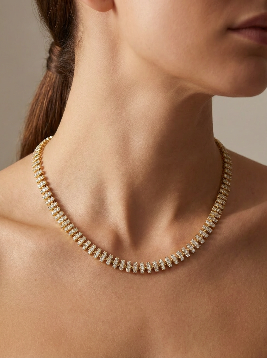 Ivana Gold Döküm Su Yolu Kolye