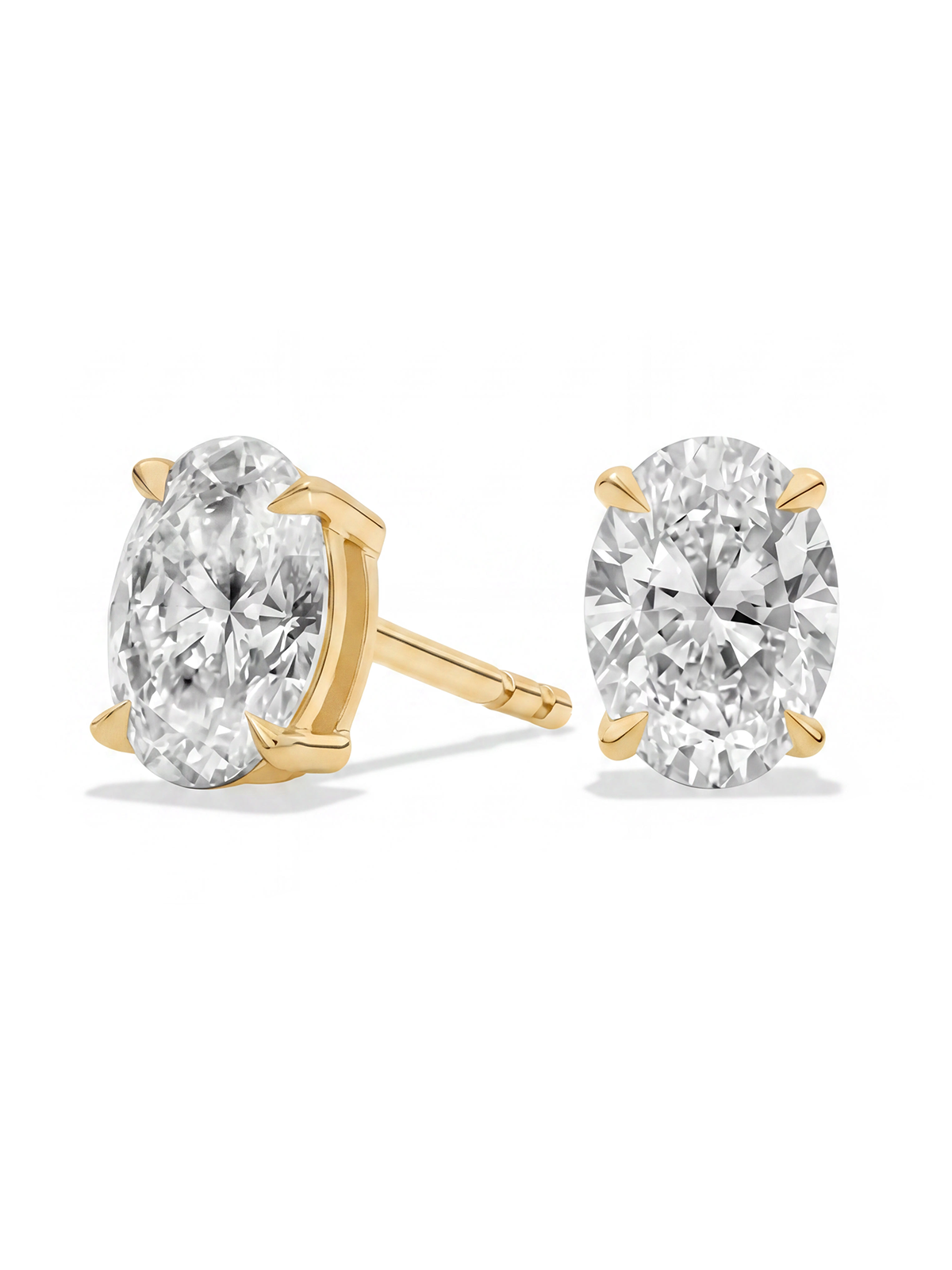 Oval Cut Solitaire Earrings