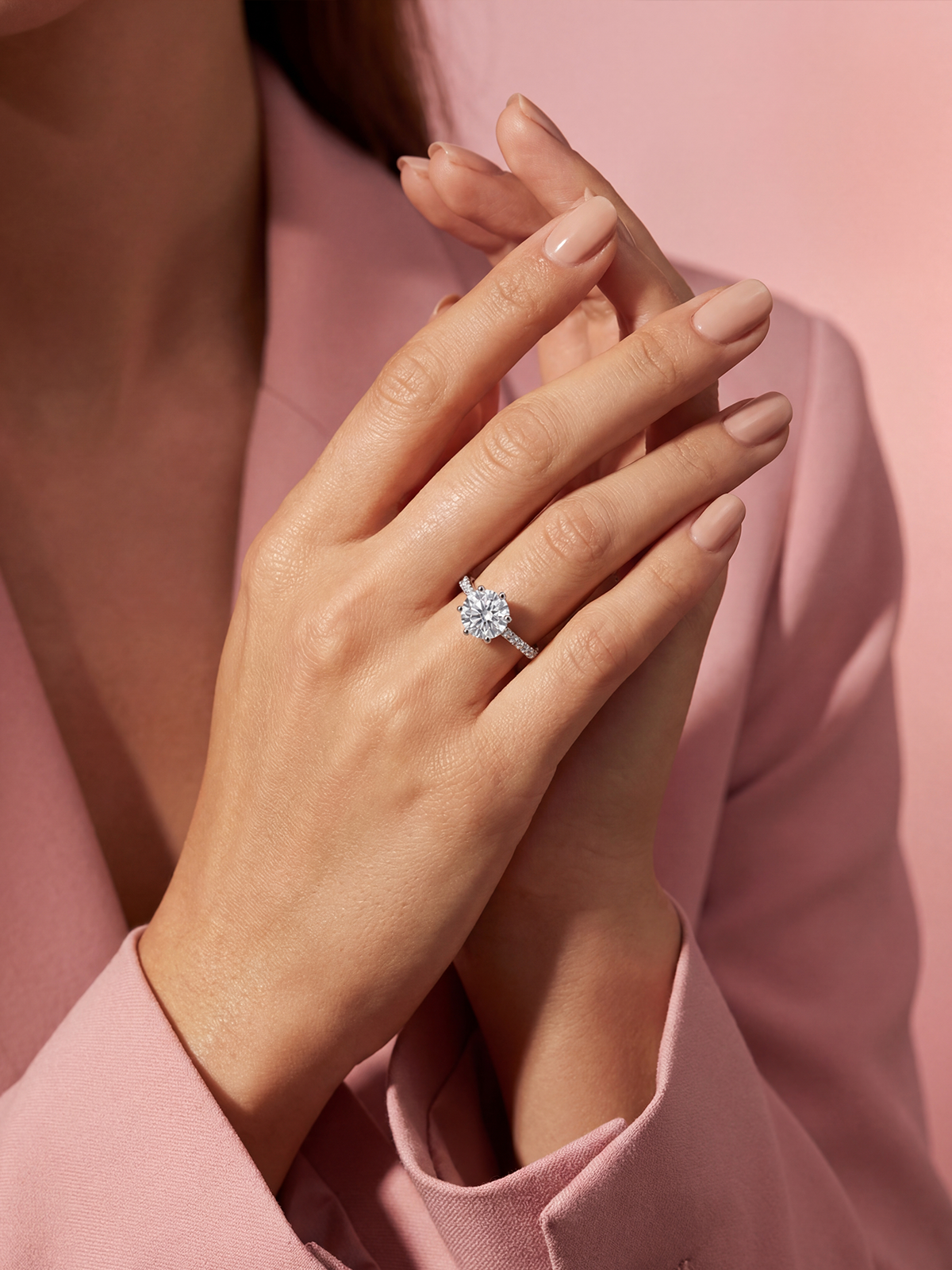 2.0CT | 6 Prong Setting Stone-Set Solitaire Ring