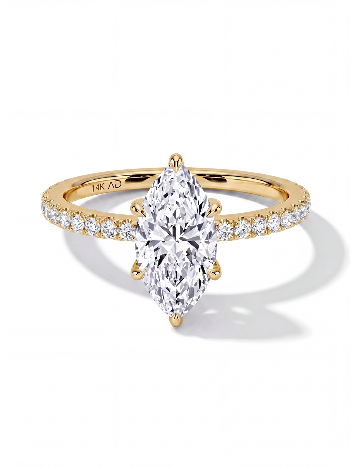 Marquise Cut Style Stone-Set Solitaire Ring