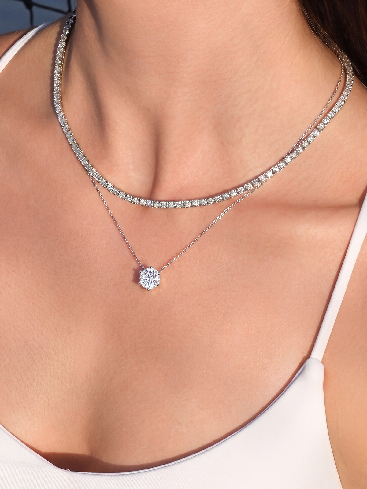 6 Prong Solitaire Necklace