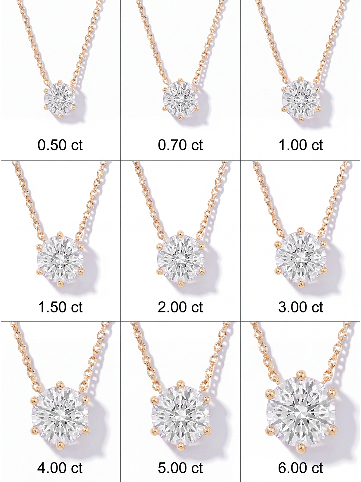 6 Prong Solitaire Necklace